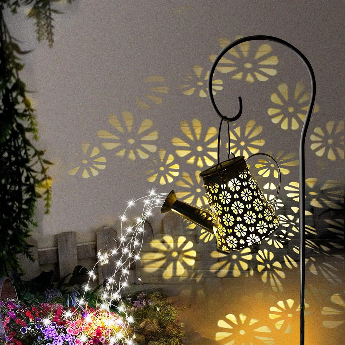 WDLFCGC 2 Pack Solar Watering Can with Lights,Solar Outdoor Garden Decor Waterproof Hanging Lantern Landscape Lights Outside Decorations for Yard Lawn Patio Gardening Gifts.