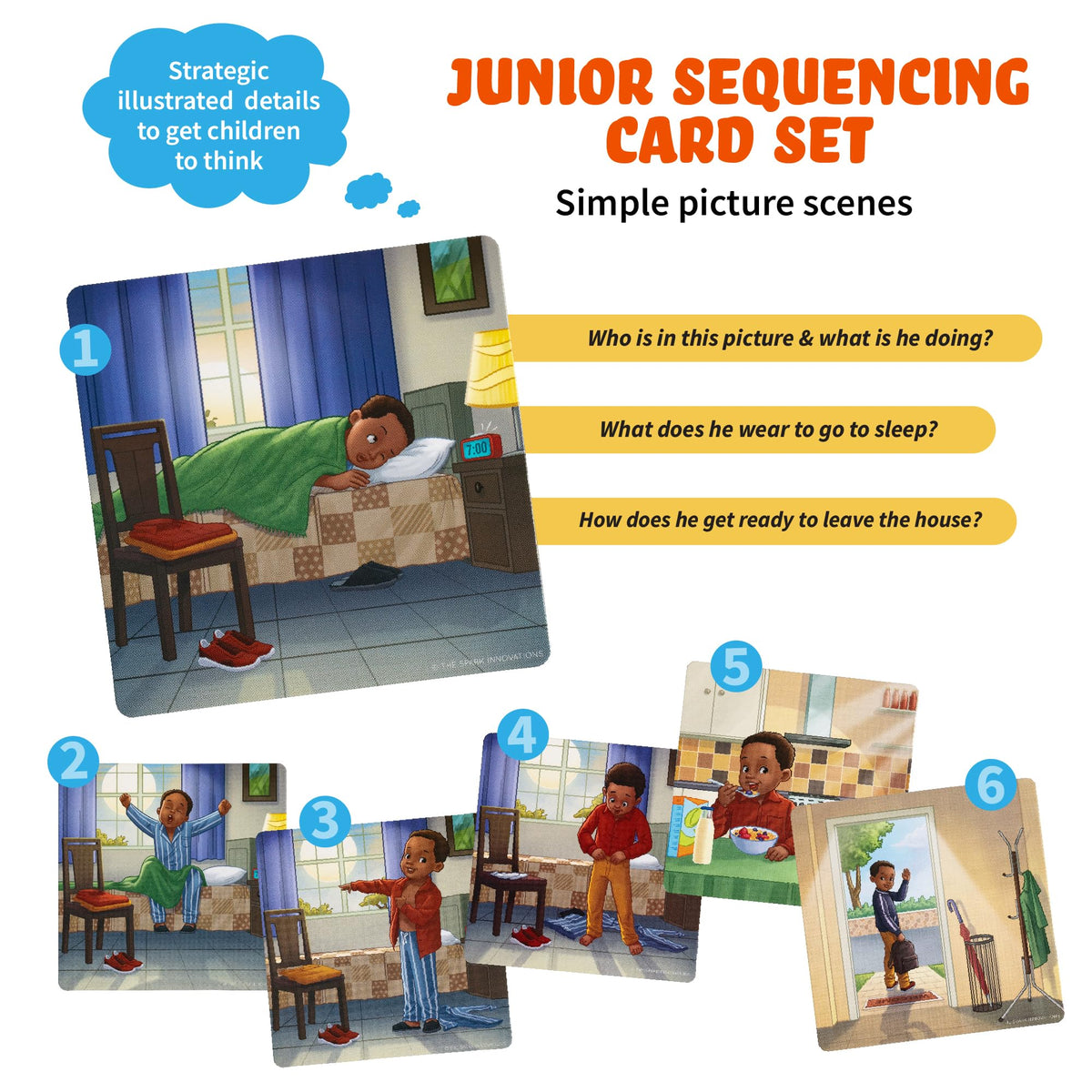 SPARK INNOVATIONS Sequencing Cards, Speech Therapy, Autism Therapy, SEL, Problem Solving, Social Skills, Picture Cards, ESL, English Language Learners (Set 2)
