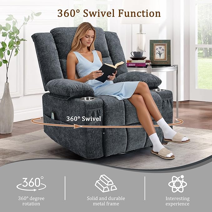 Korser 360° Swivel Rocker Recliner