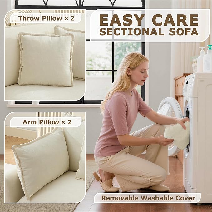 78” Modular Sectional Sofa, L Shaped Cloud Couch