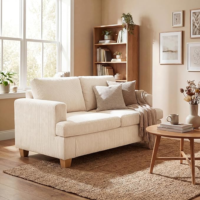 YOUDENOVA 63" Corduroy Sofa Couch Loveseat