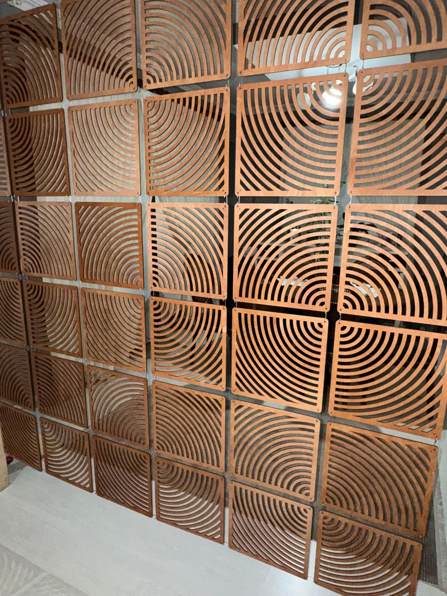 Woodtuct Teak Hanging Room Divider Panels, Set of 12