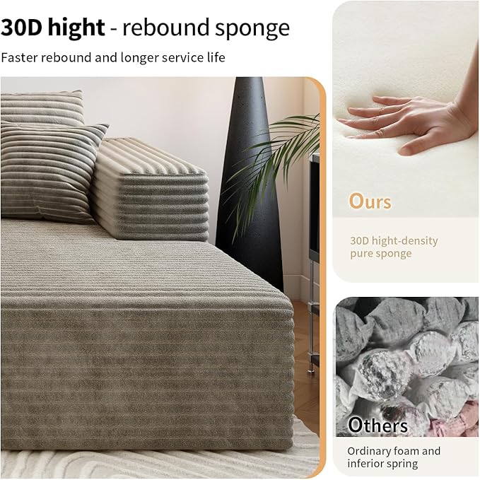 107.5" Cloud Modular Sectional Couch