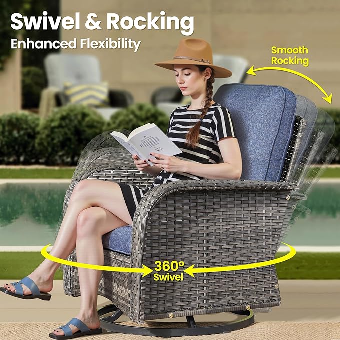 ovios 8-Piece Patio Furniture Set, Outdoor Wicker Sofa