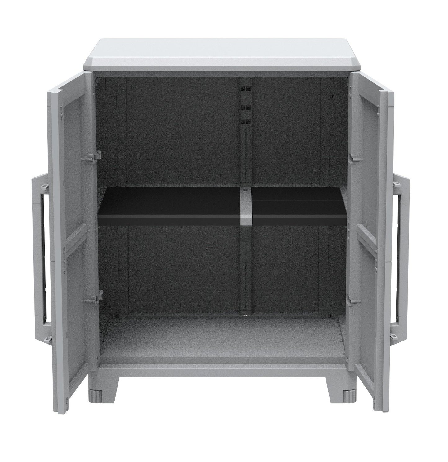 Terry, Transforming Modular 2, Cabinet with a Modern and Linear Design Suitable for Any Environment, (up to 40 kg evenly distributed), Grey, 78 x 43.6 x 101.6 cm