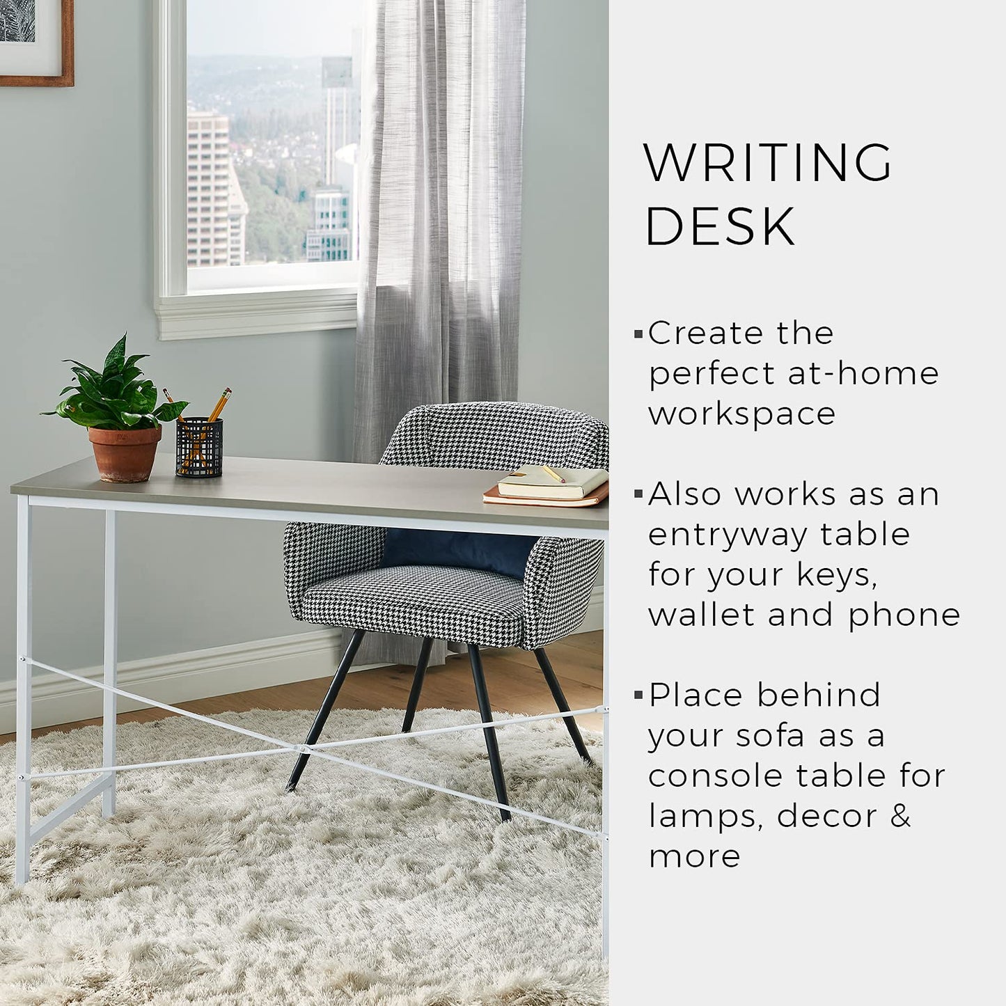 ClosetMaid 4967 Writing Desk or Console Table, Mixed Material, Taupe
