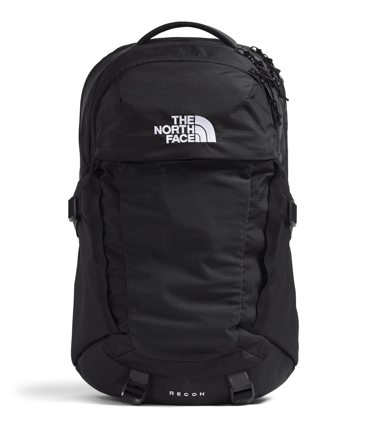 The North Face Recon Everyday Laptop Backpack - Daypack, Water Repellent, Laptop Sleeve, 2 Water Bottle Pockets, TNF Black/TNF Black-NPF, One Size