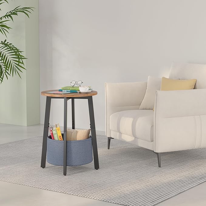 sthmec Small Round Side End Table