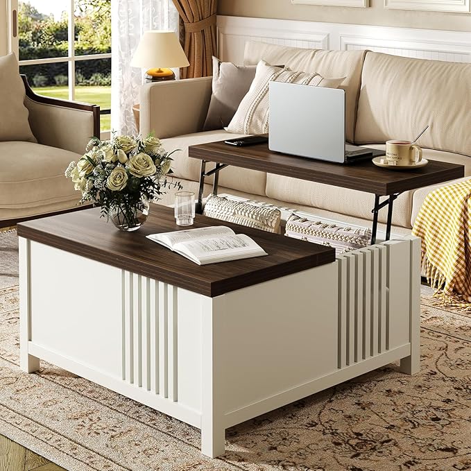 knoworld Farmhouse Lift Top Coffee Table