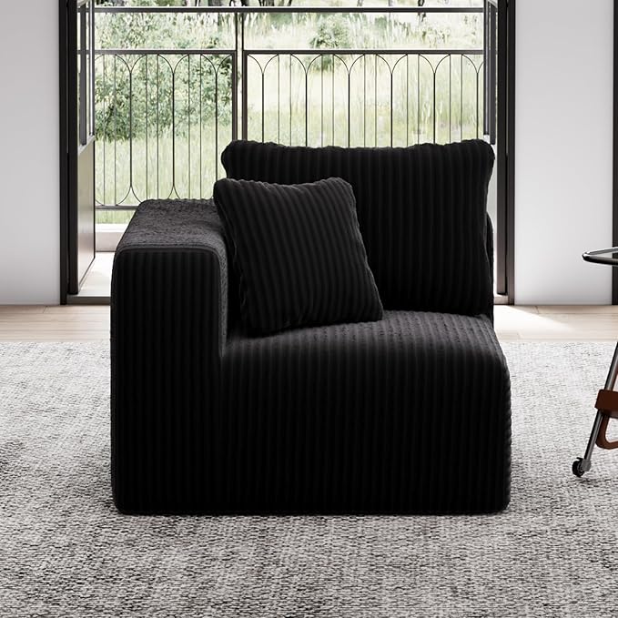 Avenco 35.4” Left-Arm Facing Modular Sofa Seat, Individually Wrapped Coil