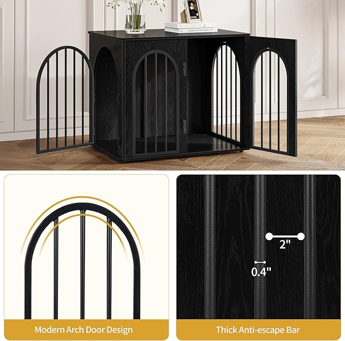 Hzuaneri 26.8'' Wooden Dog Crate Furniture, Indoor Dog Kennel Dogs Cage