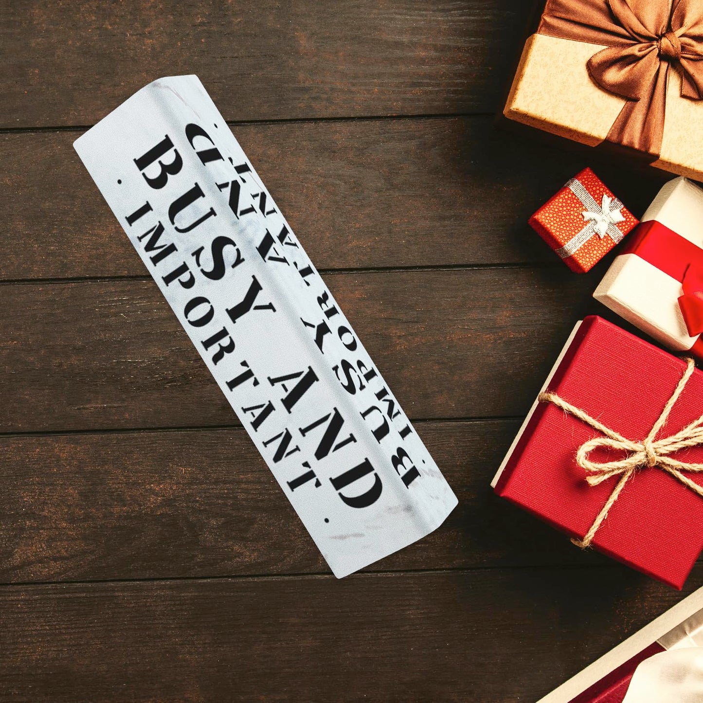 Funny Desk Name Plate “Busy and Important” Office Name Sign for Professionals, Executives, Admin Assistants, Workplace Humor Decor, Coworker Desk Quote Gifts VTP40