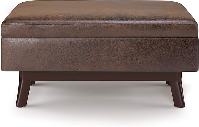 SIMPLIHOME Owen Small Rectangular Storage Ottoman