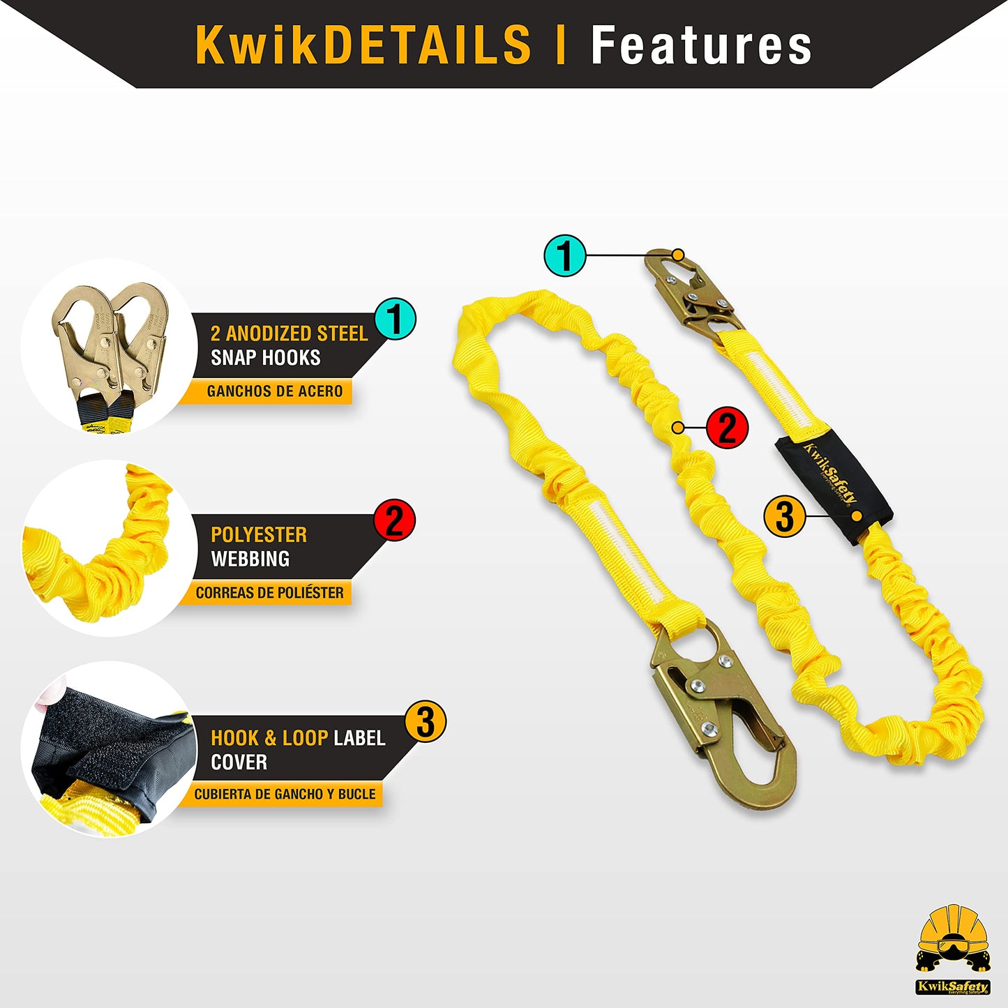 KwikSafety - Charlotte, NC - Gibbon Grip 3 ft [Combo] Safety Anchor Cross Arm Strap Beam Choker ANSI Fall Arrest System Web Pass Thru Double D Ring Anchorage Sling OSHA Protection