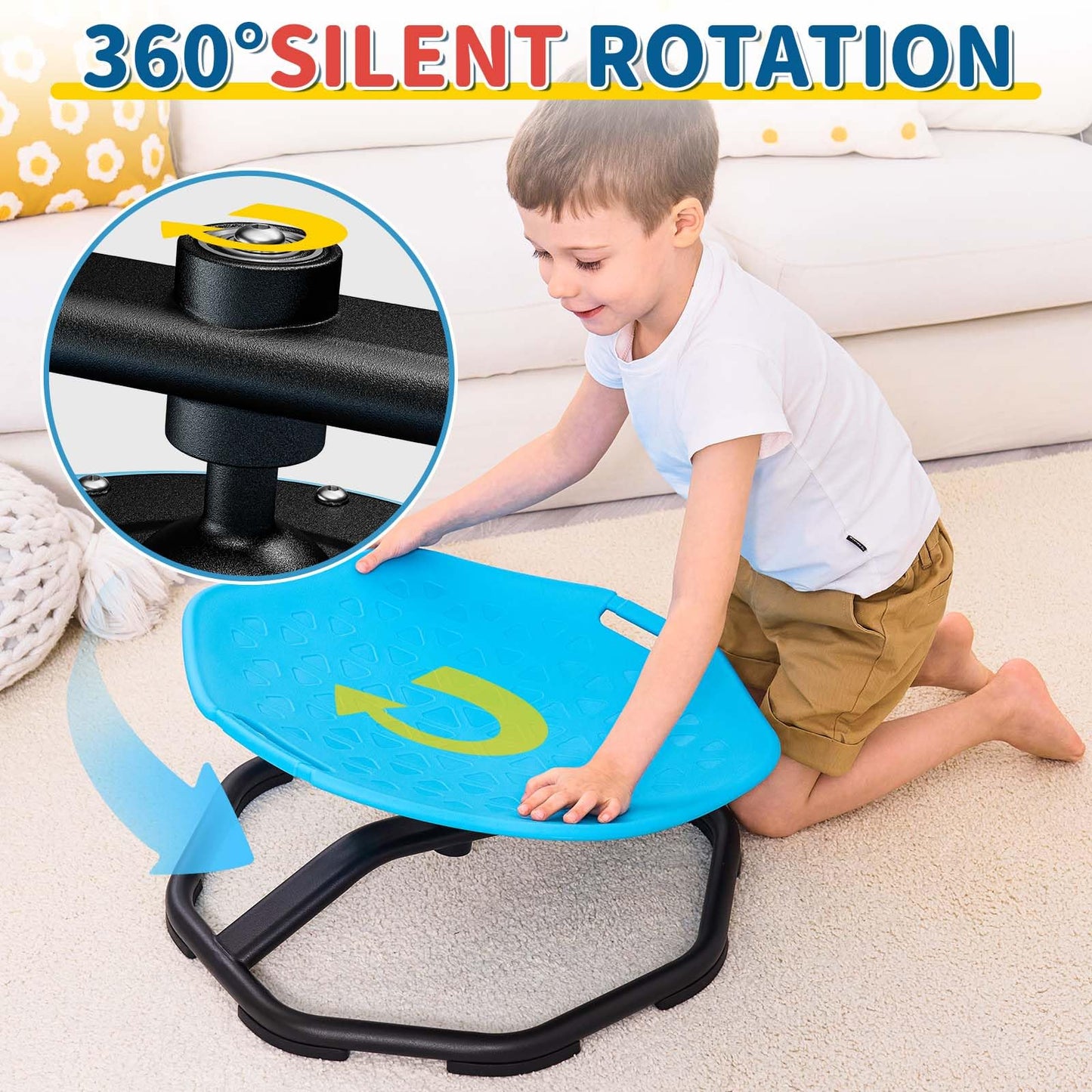 KidBloom Spinning Chair for Autistic Kids, Upgrade Handle Sensory Chair, Autism & ADHD Chair, Kid's Furniture, Autism Sensory Products for Kids