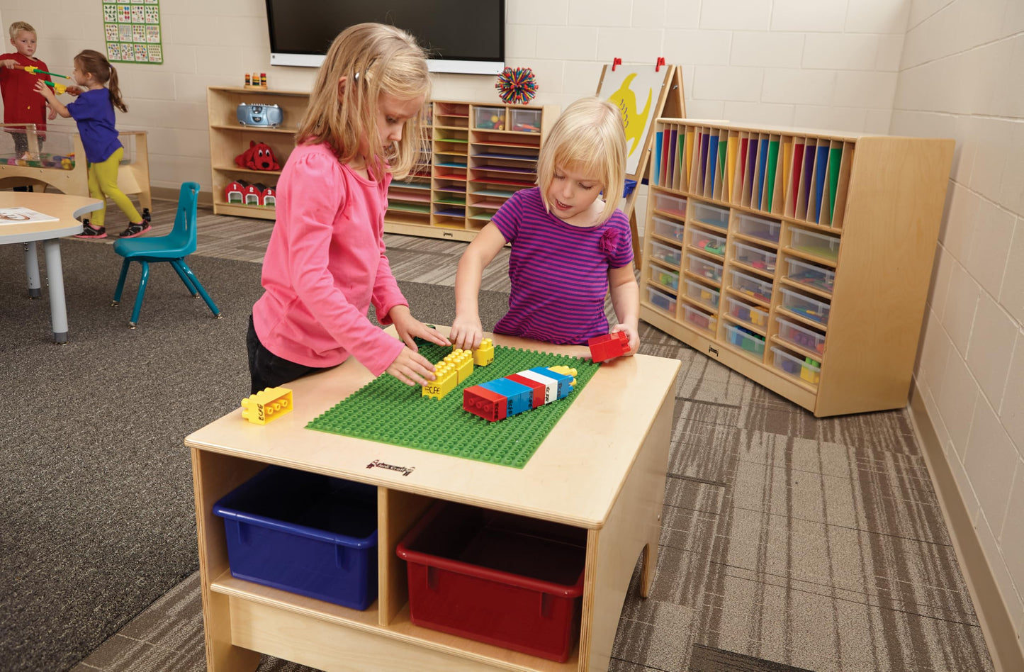 Jonti-Craft 78240JC Homework Station with Clear Bins