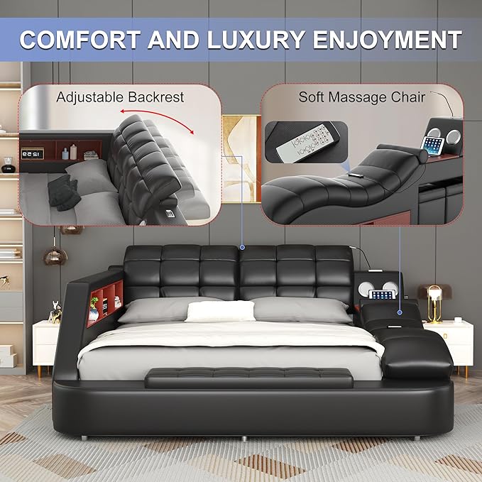 AF ARTISAN FURNITURE Queen Size Smart Multifuncional Bed Frame