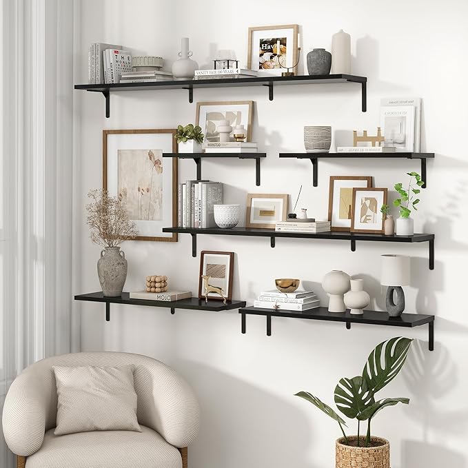 Fun Memories Deep Floating Shelves, 16W x 8D Floating Shelves Set of 2
