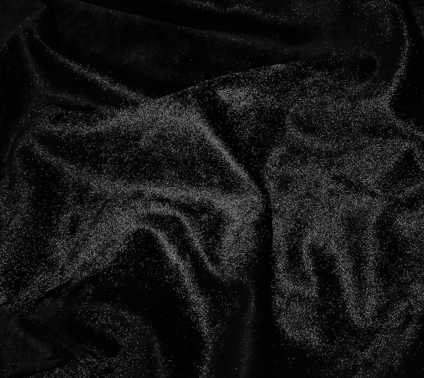 Chezmoi Collection Lux Black Crushed Velvet Curtains 2 Panel Set - 96 inches Long Room Darkening Luxury Distressed Velvet Rod Pocket Window Drapes for Living Room Bedroom 50" W x 96" L
