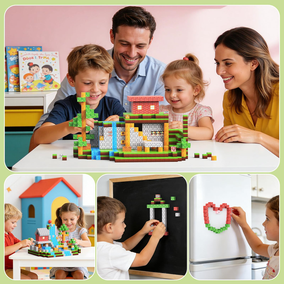 Uneviesyka Magnetic Blocks,100 PCS Magnetic Building Blocks Set STEM Montessori Sensory Educational Construction Cubes Toys,Christmas Birthday Easter Gifts for Kids Boys Girls Toddlers Age 3-10