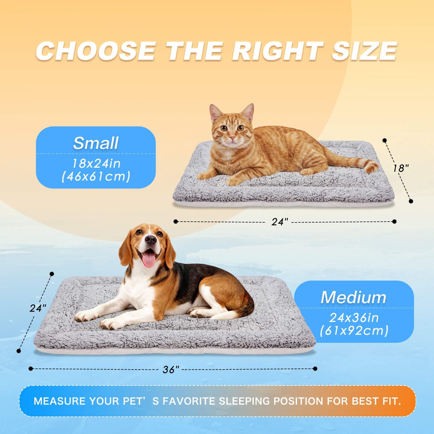 Cat Cooling Mat, Self Warming Cat Bed, Reversible Warm & Cooling Cat Bed, Winter Warm Cat Pad & Summer Cooling Cat Mat for Kittens & Small Dogs, Perfect for Crates, Beds & Sofas, Gray, 18" x 24"