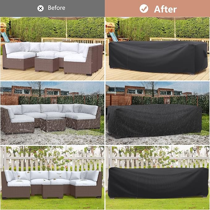Patio Furniture Set Cover Waterproof, Mrrihand Outdoor Sectional Sofa Set Cover