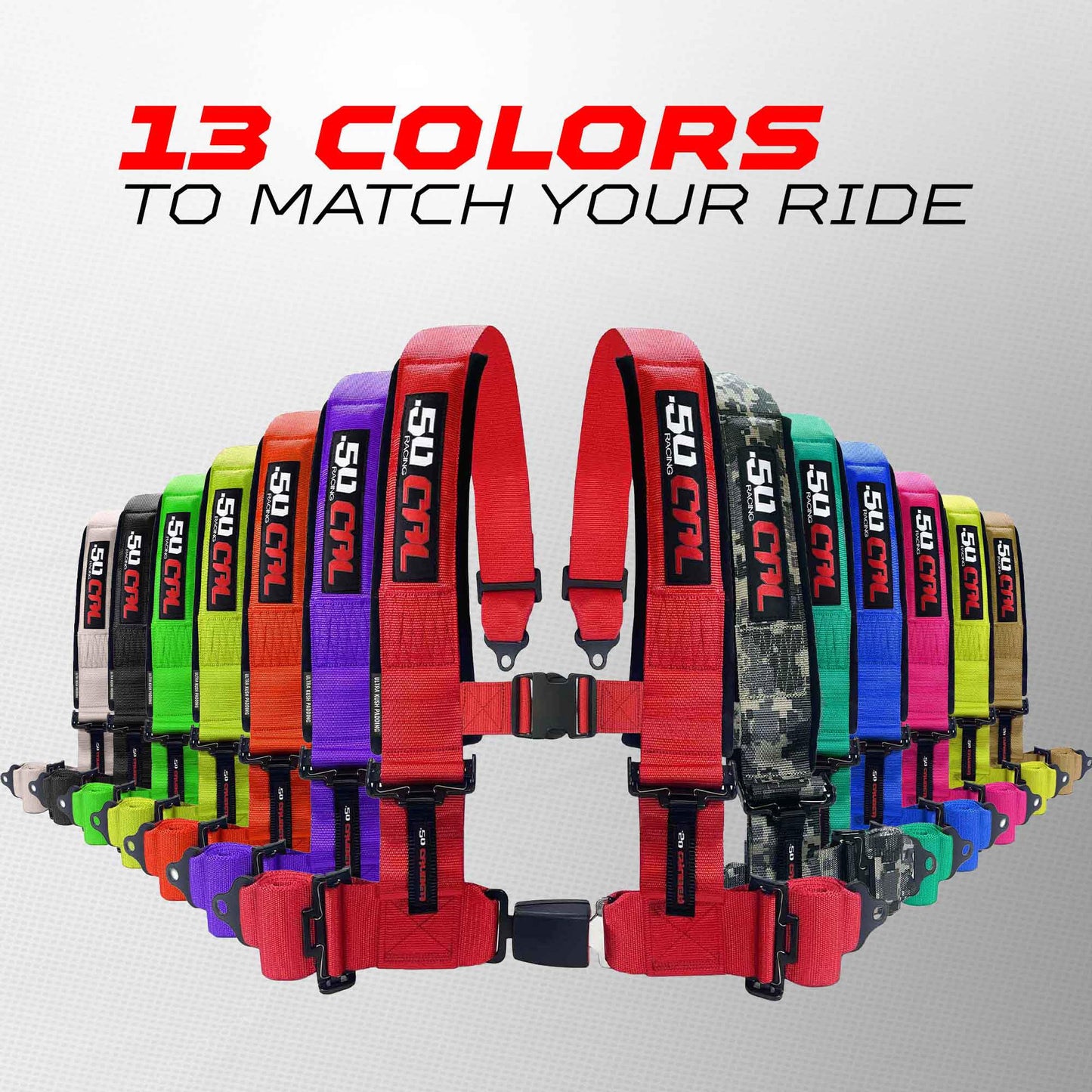 1pc 4 Point Harness for Bucket Seat Push Release 10 Color Options Racing Harness, Race Car, Off Road, UTV, RZR (Black, 3 inch) [6040]