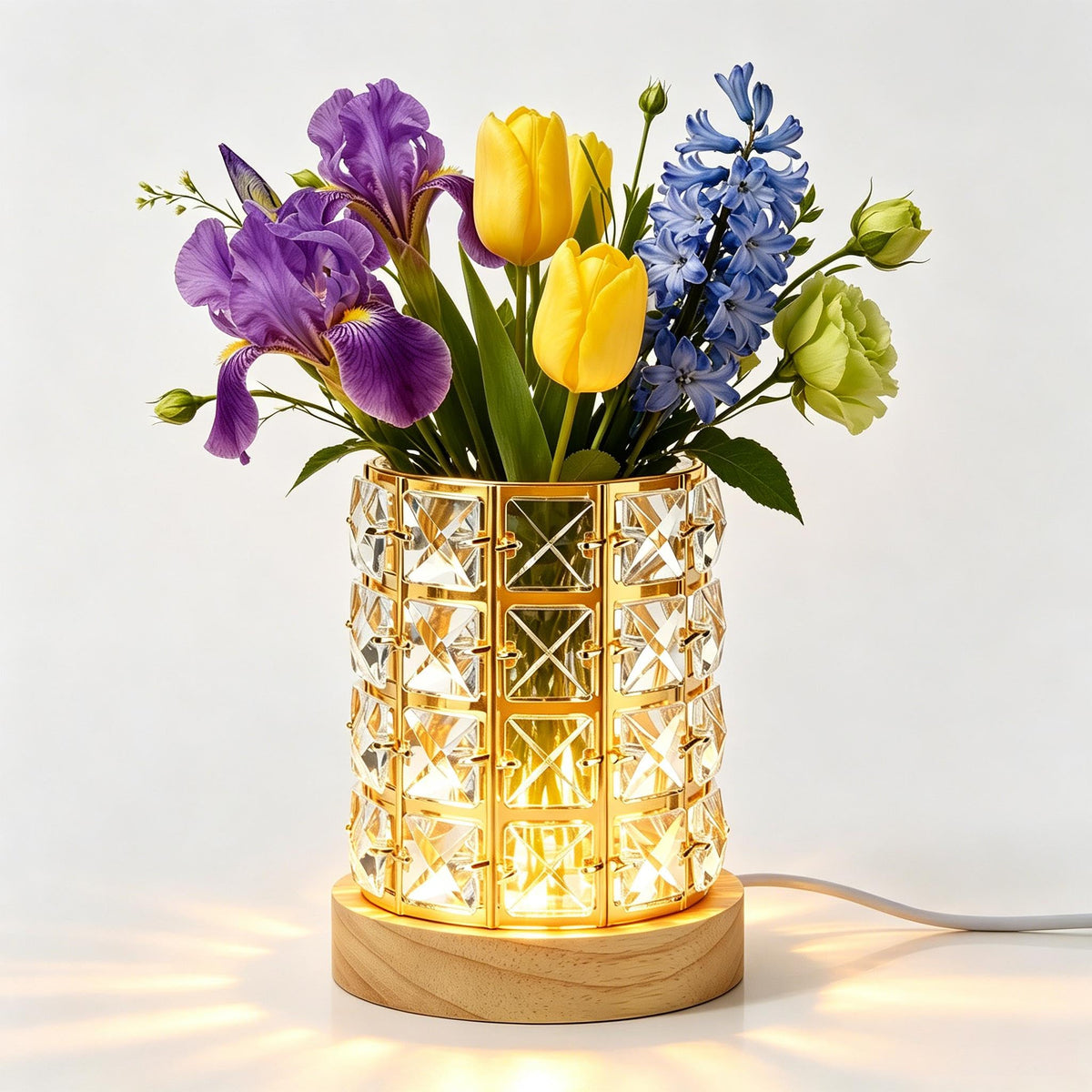 vskikris Night Light LED Crystal Lamp