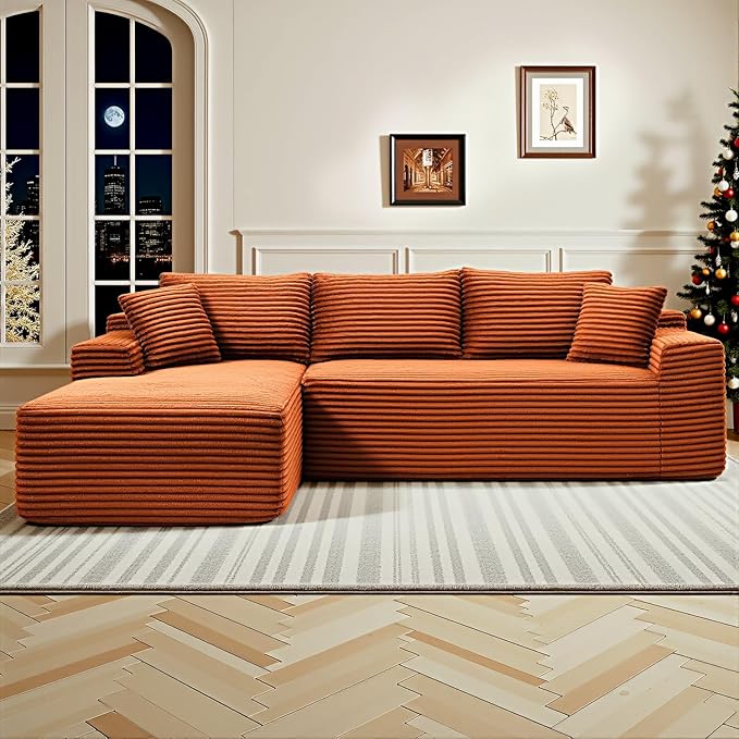 Cloud Sectional Couch, Corduroy Boneless Couches