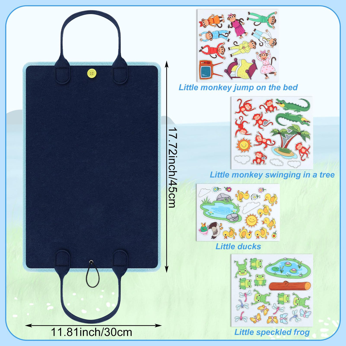 SmoothNovelty 4 Pack Felt Board Stories Set Flannel Felt Story Board Pieces for Storytelling (Fairy Stories)