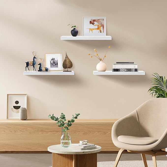 Upassion White Floating Shelves