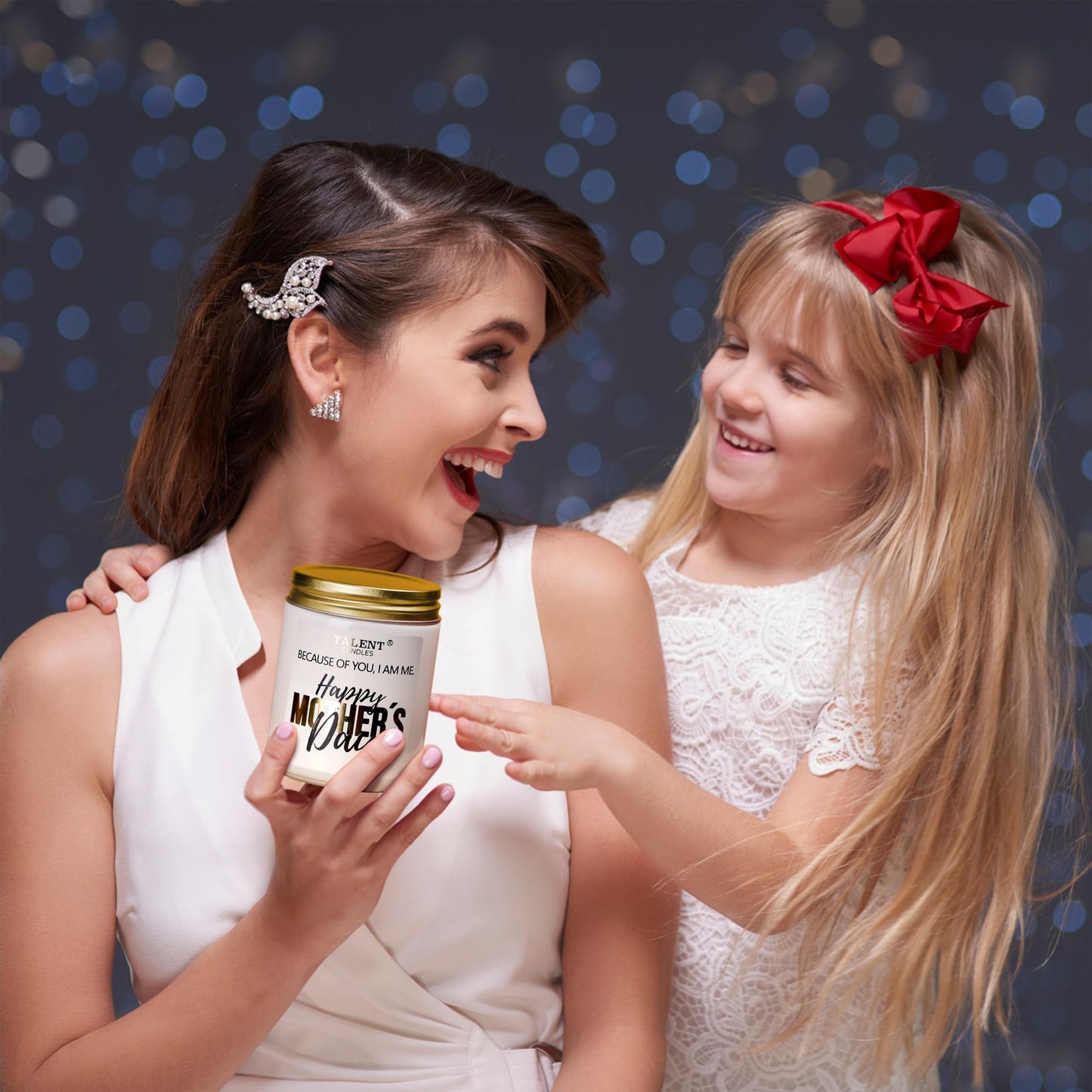 Scented Candle for Mom | Mother's Day Gifts | Perfect Home Décor Gift Elegant Gift for Mother | Mom Birthday Gifts | 8.4oz Candle Jars | Iris & Orange Blossom