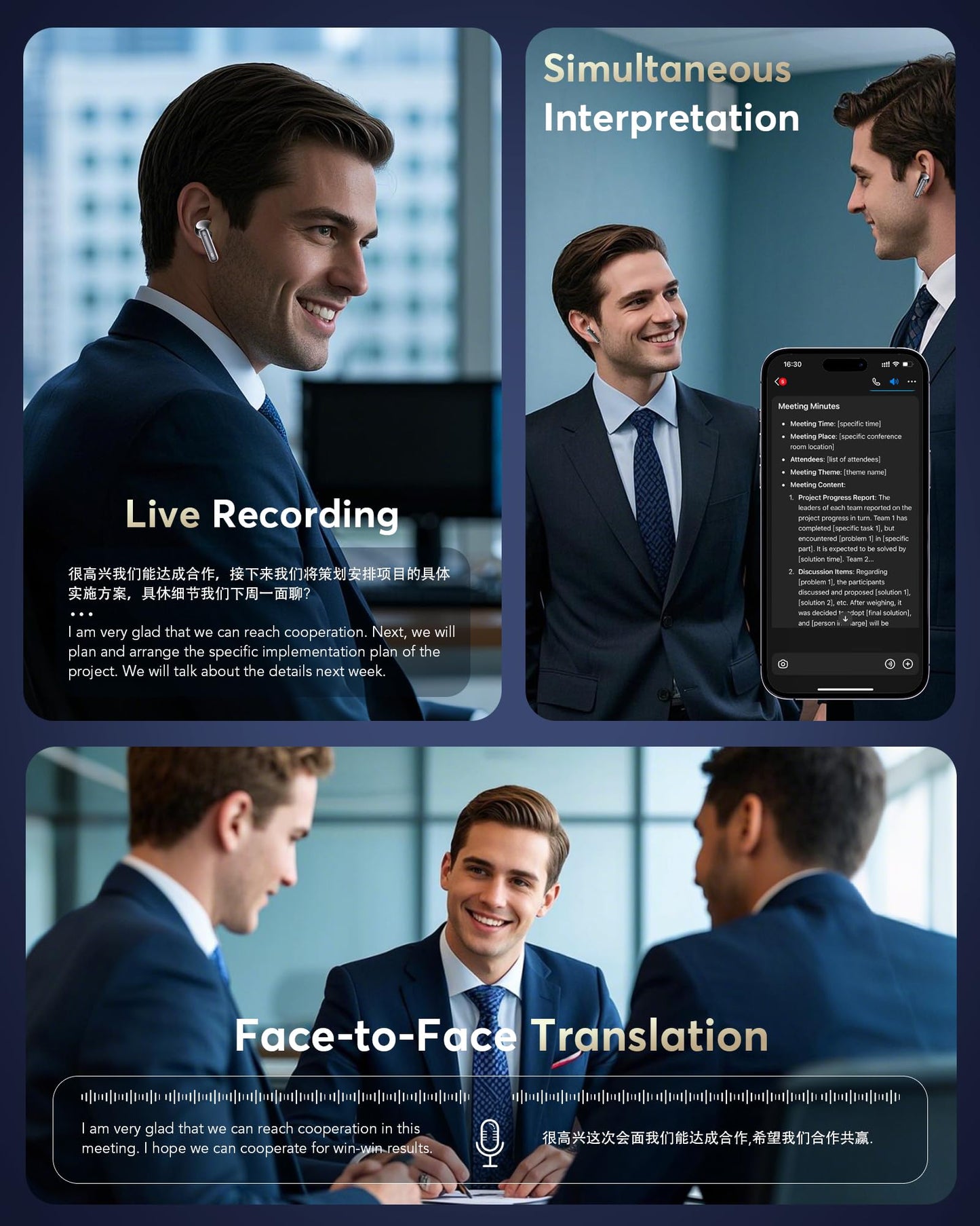 AI Translation Earbuds Real Time,199 Language Translator Earbuds,Bluetooth 6.1 Audifonos Traductores Inglés Español,4 ANC Mic Translating Device,Translate Ear Buds for Travel Learning with LCD Touch