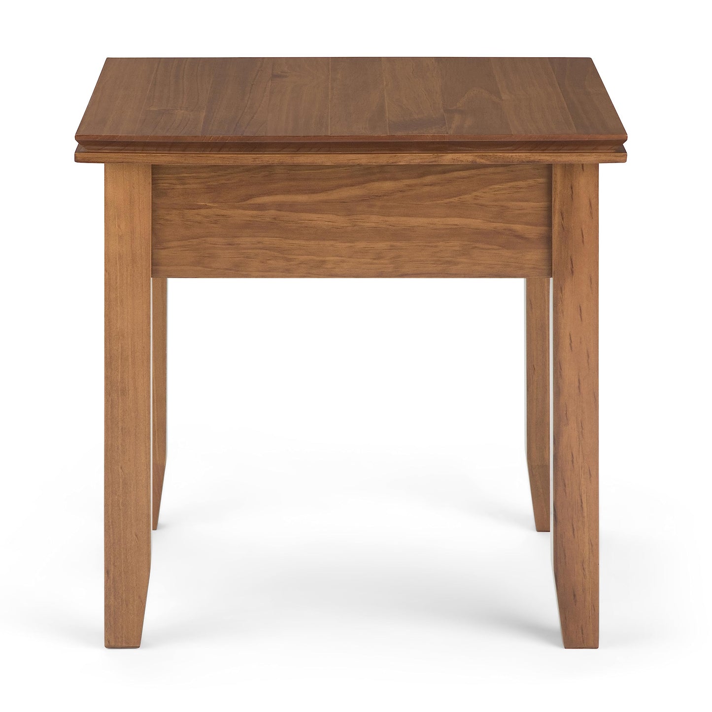 SIMPLIHOME Artisan End Table - 21 inch Wide Solid Wood Square Side Table with Drawer in Honey Brown, Transitional Nightstand or Lamp Stand for Living Room, Bedroom, or Entryway with Tapered Legs