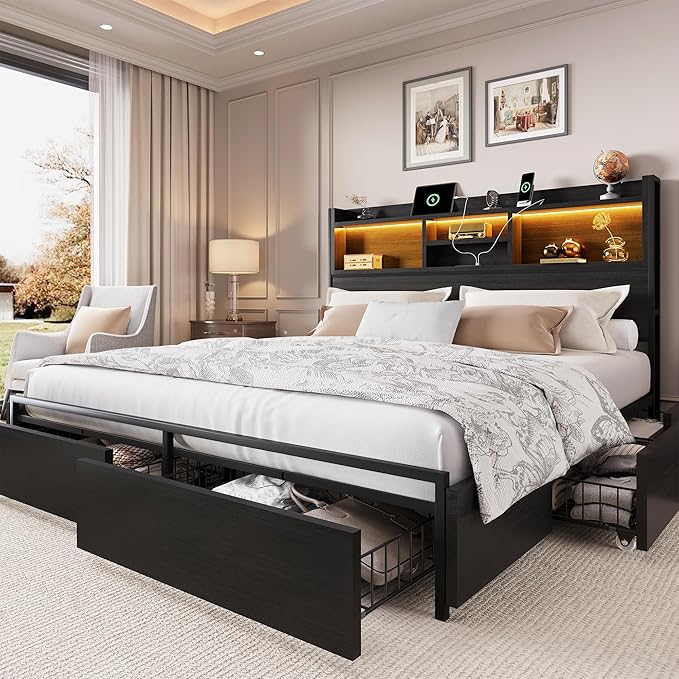 LARMACE Queen Size Bed Frame