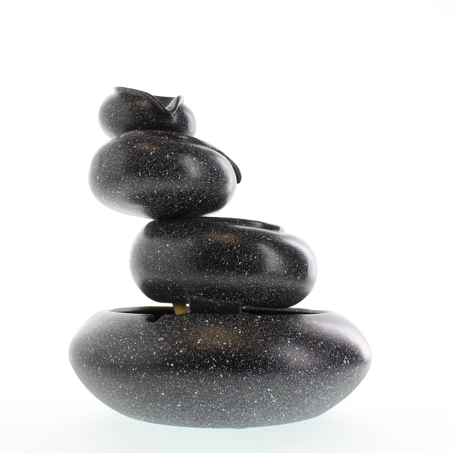 Zingz & Thingz Zen Collection Resin Tabletop LED Water Fountain, Four-Tier, 9.5x9.5x10