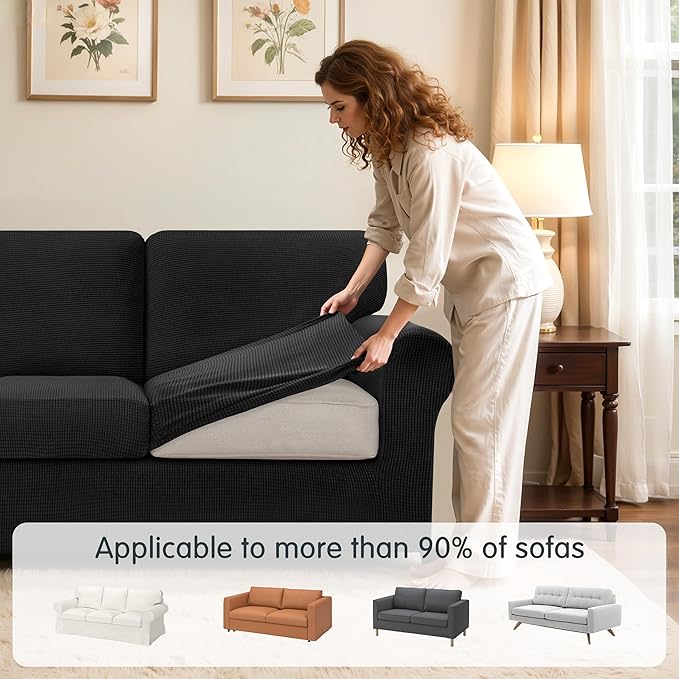SUBRTEX 5 Pieces Stretch Sofa Slipcover Sets Couch Cover Sets Backrest Cushion