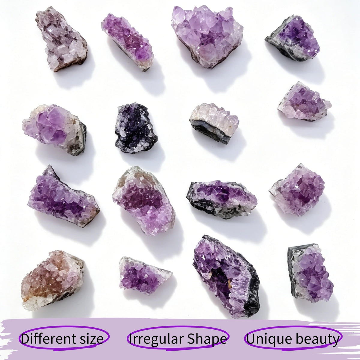 XMHOME Raw Amethyst Clusters Bulk Natural Amethyst Geode 1.1Lbs Gemstones and Crystals Stone Specimen for Tumbling Witchcraft
