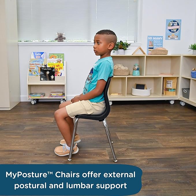 Children’s Factory MyPosture Plus 12" Chair, 2 Pack, Stackable Ergonomic