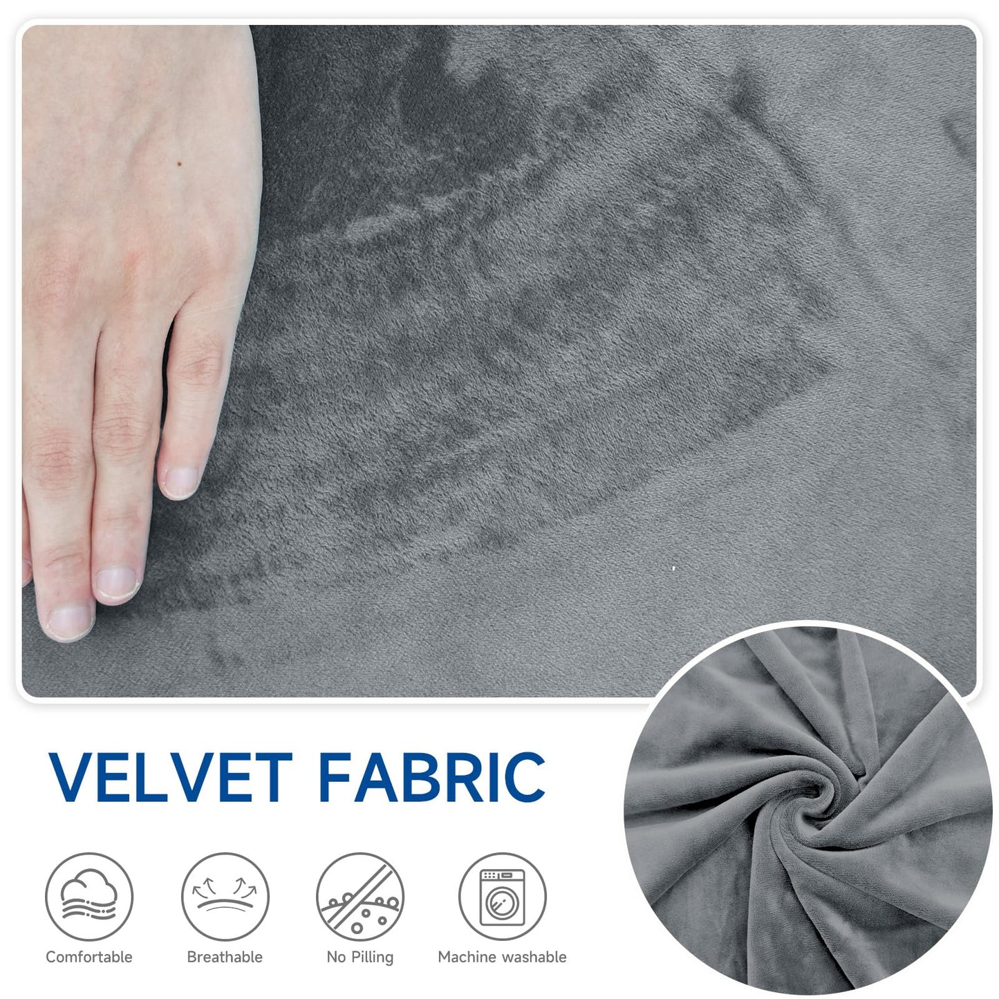 Velvet Chaise Lounge Cover Indoor Armless Chaise Slipcover Luxury High Stretch Ultra Soft Lounge Chair Covers Modern Machine Washable Chair Cover for Living Room Bedroom Furniture, Dark Grey