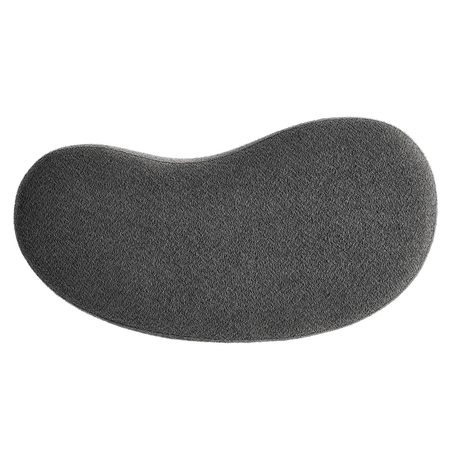 Modway Nimbus 48 Inch Curved Ottoman Bench in Cast Slate - Soft Fabric Chenille Ottoman - Versatile Bedroom Bench - Bouclé Footstool - Upholstered Coffee Table - Bedroom and Living Room Furniture