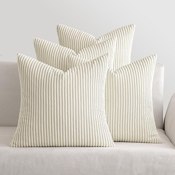 MIULEE Boho Farmhouse Throw Pillow Covers 18x18 Inch Set of 4 Mordern Nordic