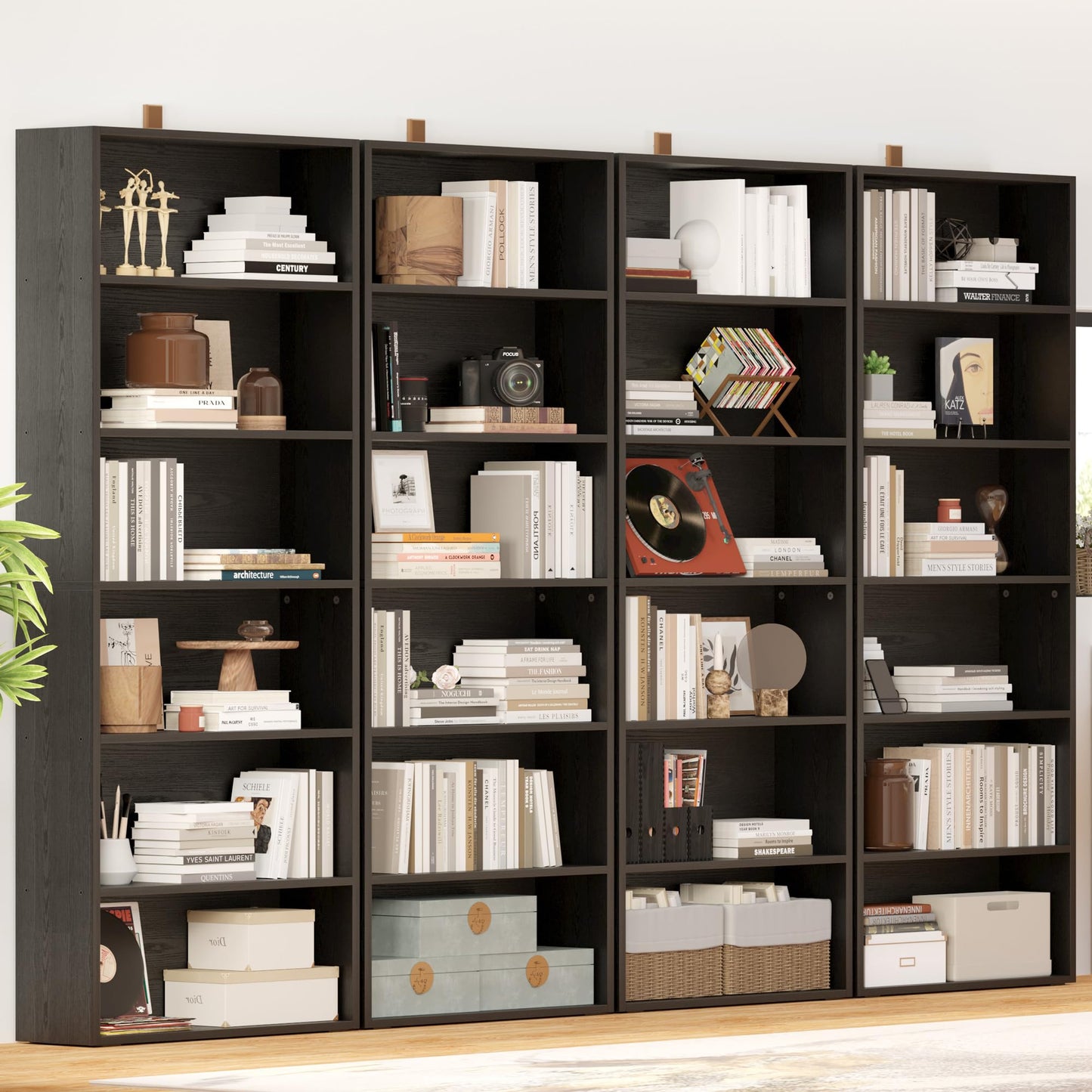 IRONCK Bookshelves and Bookcases Set of 2 Floor Standing 6 Tiers Display Storage Shelves 70 in Tall Bookcase Home Decor Furniture for Home Office, Living Room, Bed Room