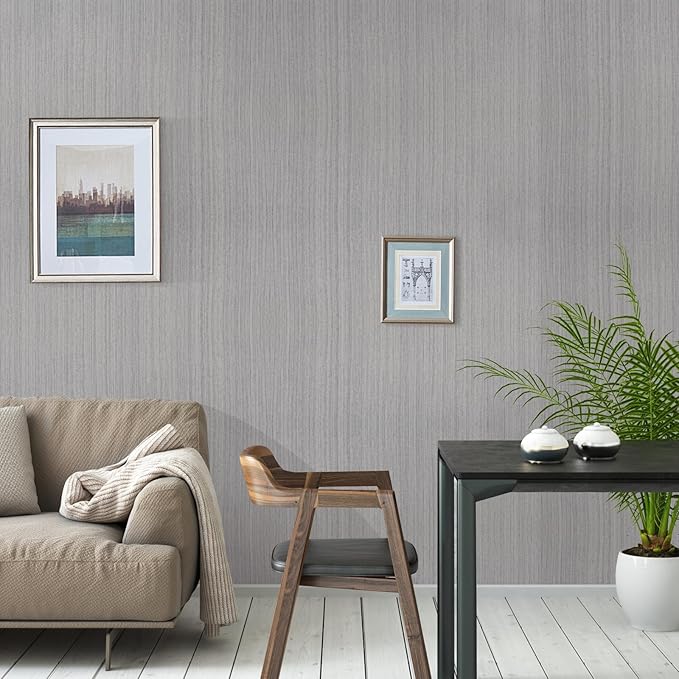 Grasscloth Peel and Stick Wallpaper Modern 15.7in x 196.8in Textured Linen