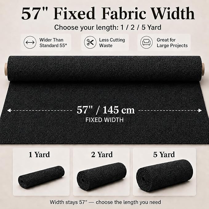 Mini Chenille Linen Blend Upholstery Fabric by the Yard, 57 Inch Wide Soft
