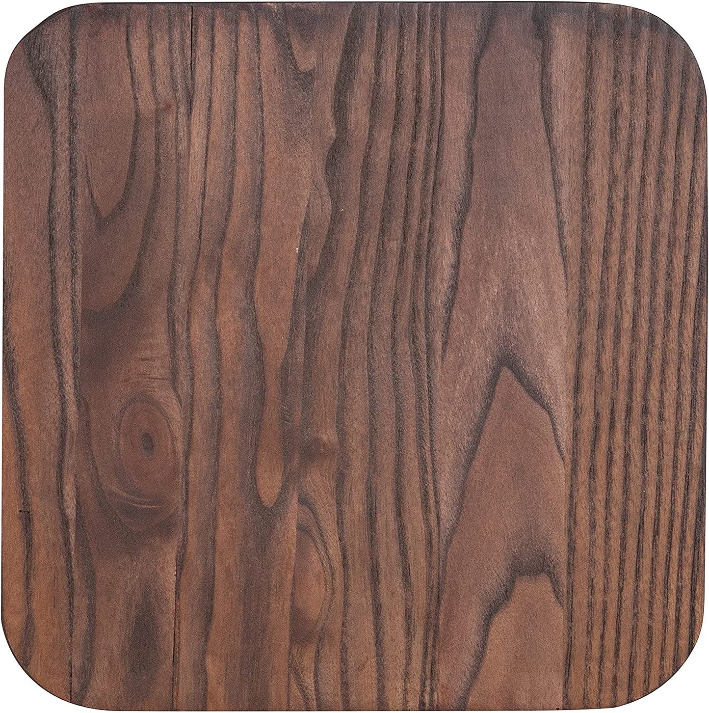 Flash Furniture Lily 4 Pack Rustic Walnut Wood Seat for Colorful Metal Barstools