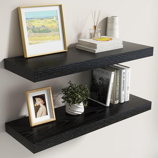 Dreamland 30 Inch Black Floating Shelves