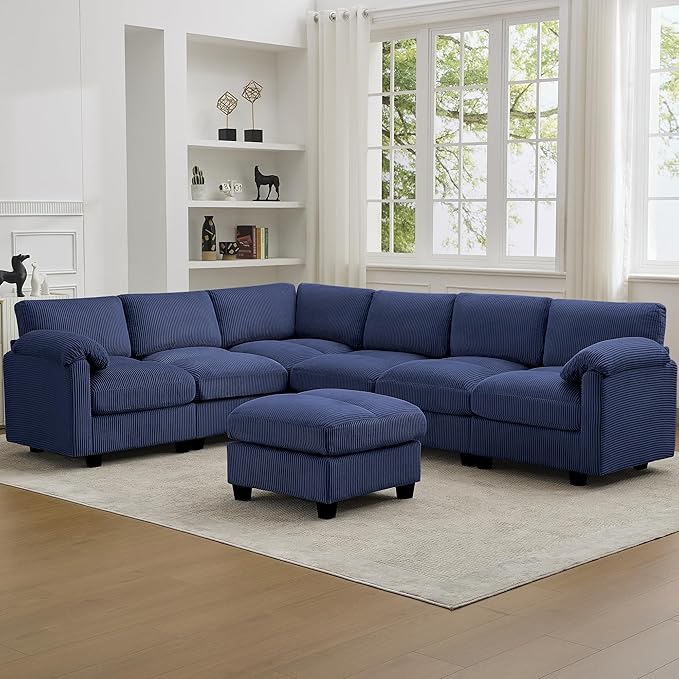 114'' V-Shaped Sectional Cloud Couch