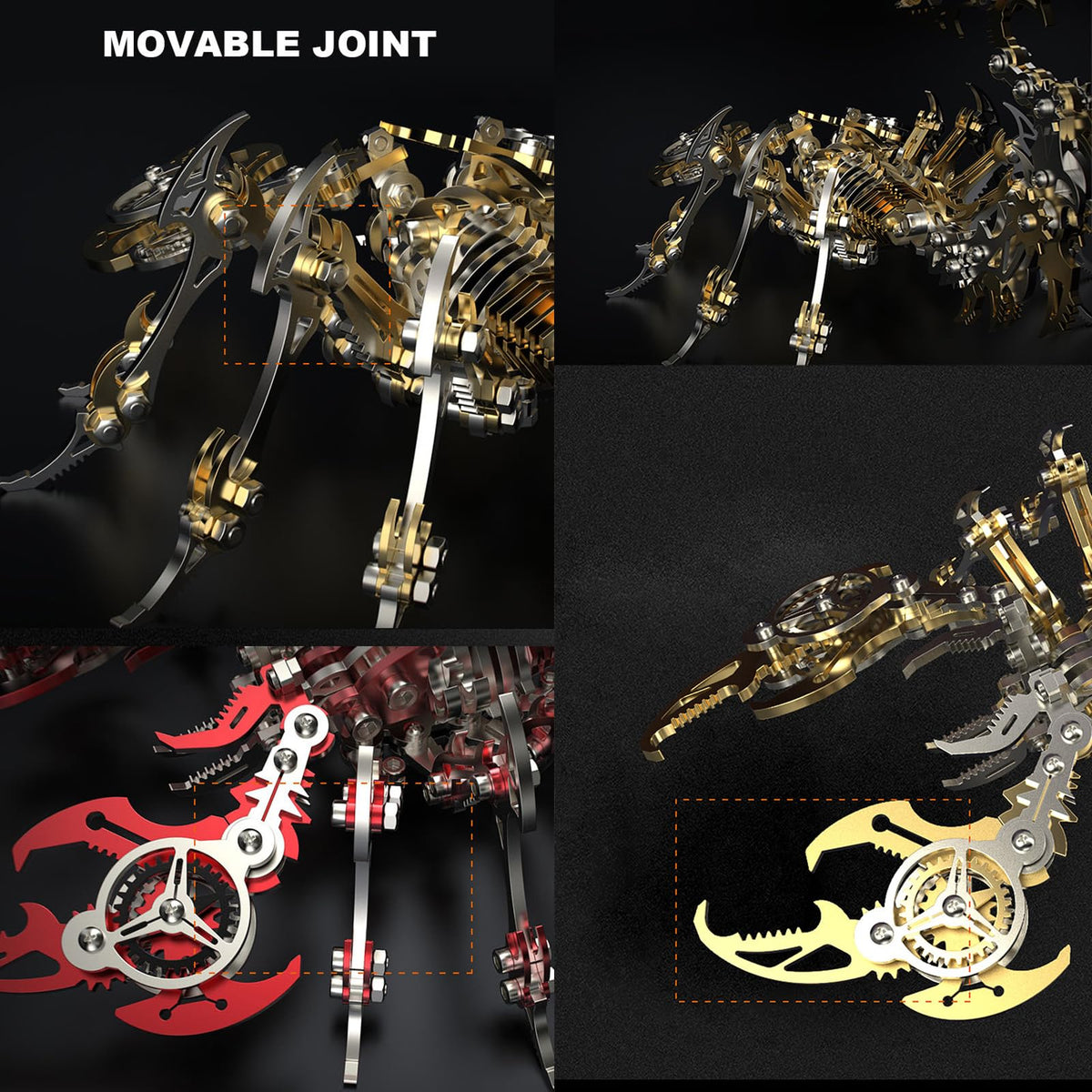 OreilleStar 3D Metal Scorpion Puzzles: 350+ Pieces, Stainless Steel, Assembly & Disassembly, Modern Style, DIY Building Block Toys, Brain Teaser, Ages 15+