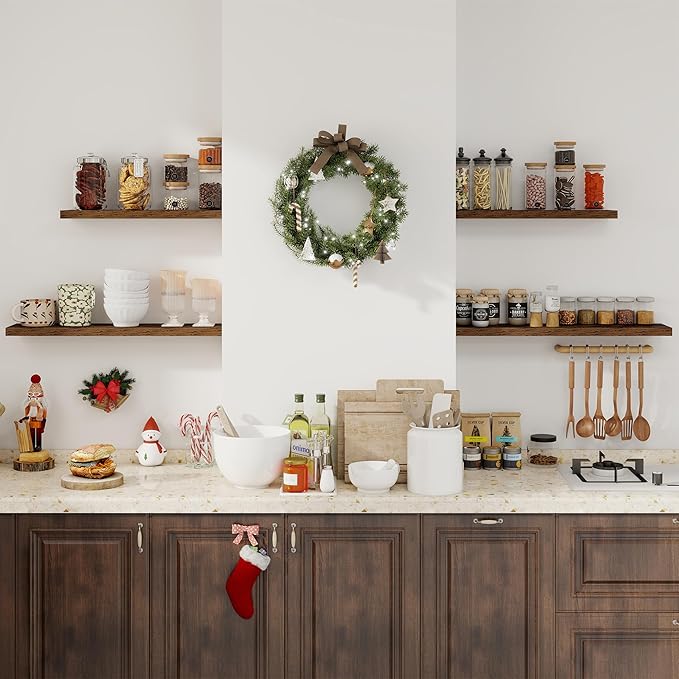 36Inch Floating Shelves for Wall 2 Pack Wood Shelves for Kitchen, Bedroom Wall